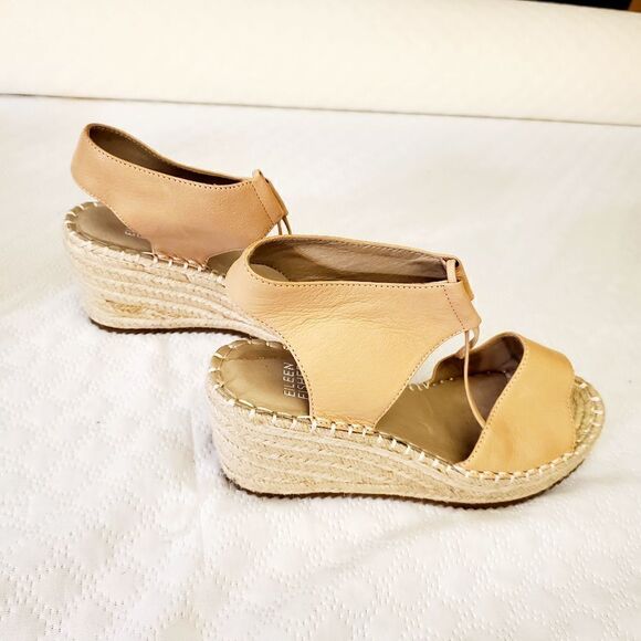 Eileen Fisher Whim Wedge Tan Sandal Wedges Size 6.5 - Picture 3 of 10